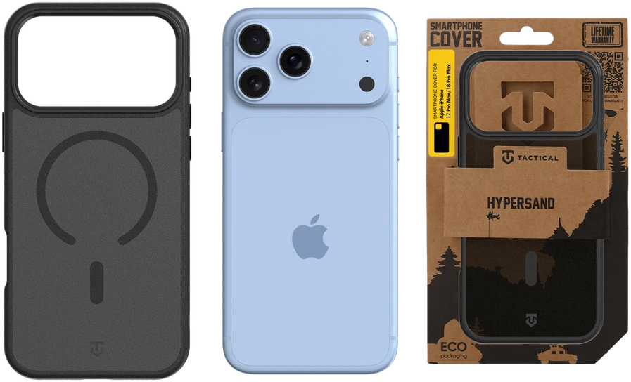 Dėklas Tactical MagForce Hypersand Cover for Apple iPhone 18 Pro Max/17 Pro Max Asphalt