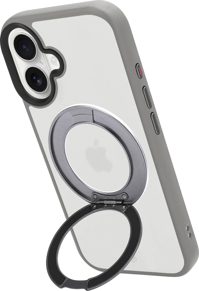 Tactical MagForce Hyperstand dėklas Apple iPhone 16 šviesiai pilkas