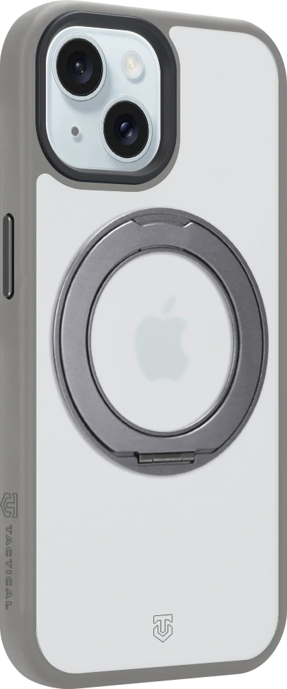 Dėklas Tactical MagForce Hyperstand dangtelis Apple iPhone 15, šviesiai pilkas