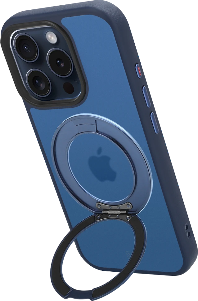 Dėklas Tactical MagForce Hyperstand dangtelis Apple iPhone 15 Pro tamsiai mėlynas