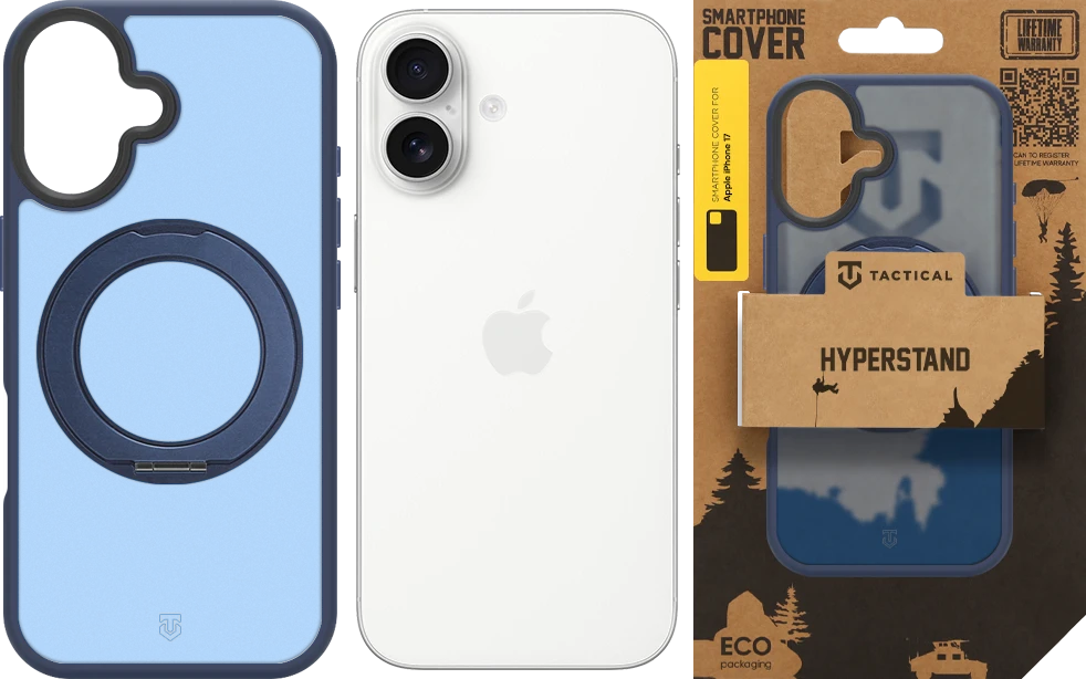 Tactical Taktinis MagForce Hyperstand dėklas Apple iPhone 17 tamsiai mėlynas