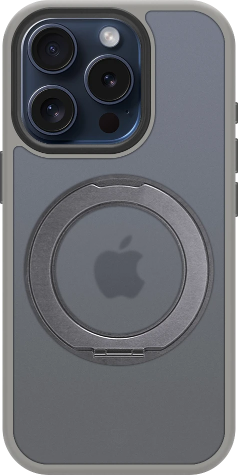 Dėklas Tactical MagForce Hyperstand Cover for Apple iPhone 15 Pro Light Pilkas