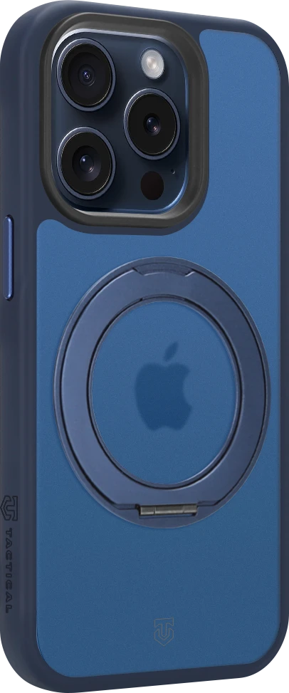 Dėklas Tactical MagForce Hyperstand dangtelis Apple iPhone 15 Pro tamsiai mėlynas