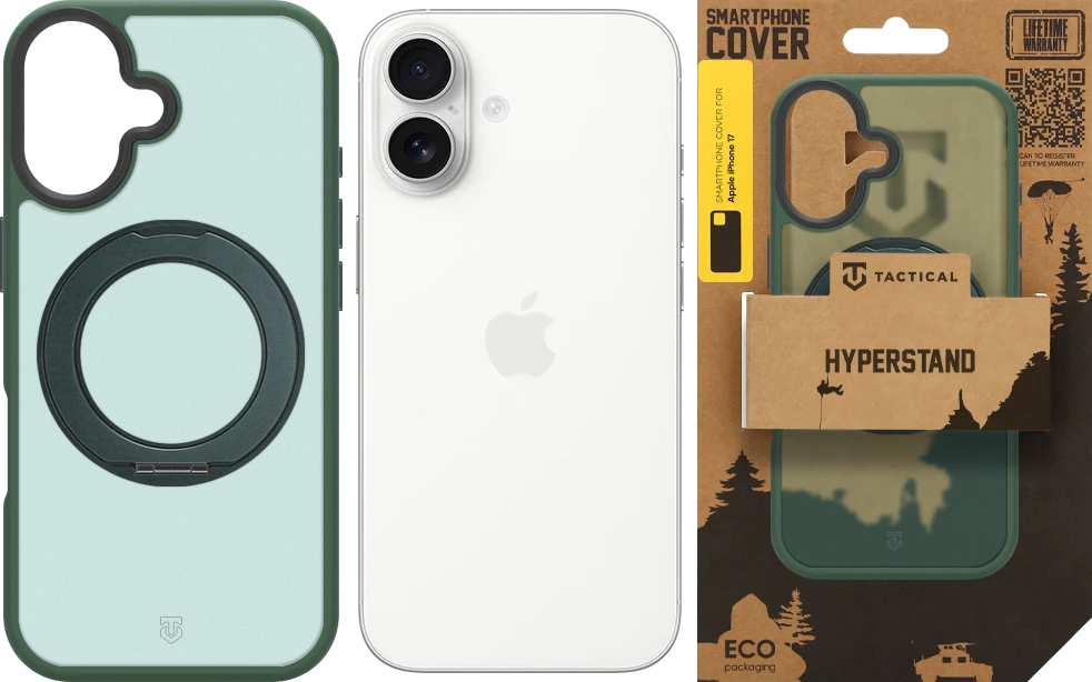 Dėklas Tactical Taktinis MagForce Hyperstand dangtelis Apple iPhone 17 miško žalios spalvos