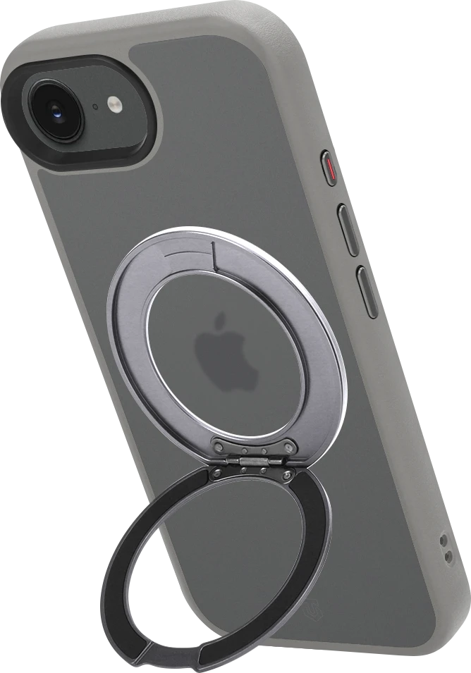 Tactical MagForce Hyperstand dėklas Apple iPhone 16e/17e šviesiai pilkas
