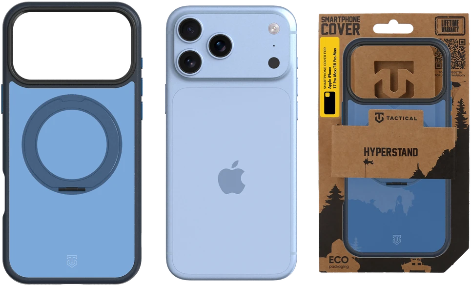 Dėklas Tactical MagForce Hyperstand dangtelis Apple iPhone 18 Pro Max/17 Pro Max tamsiai mėlyna