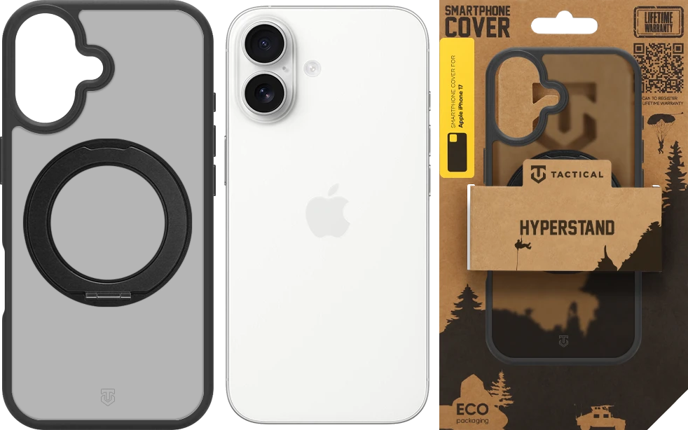 Dėklas Tactical Taktinis MagForce Hyperstand dangtelis Apple iPhone 17 Asfaltas