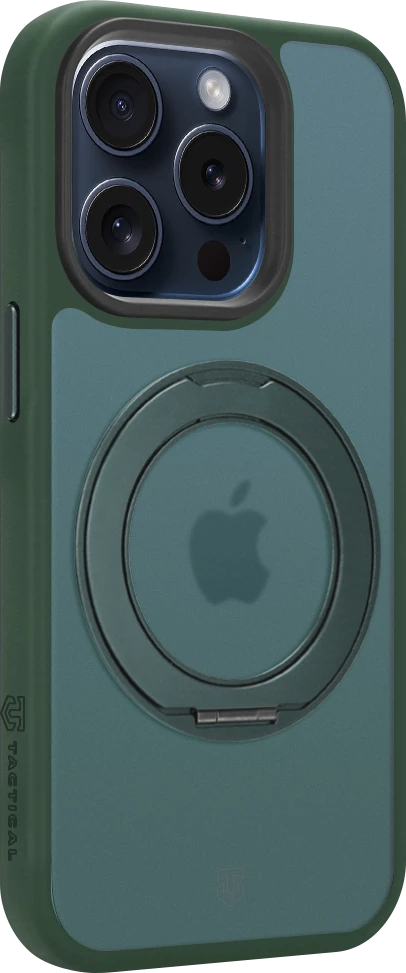Dėklas Tactical MagForce Hyperstand dangtelis Apple iPhone 15 Pro miško žalia