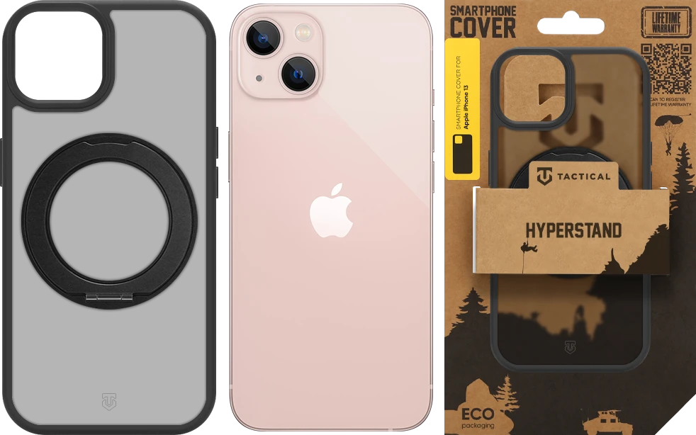 Dėklas Tactical MagForce Hyperstand Asfalto spalvos dangtelis Apple iPhone 13