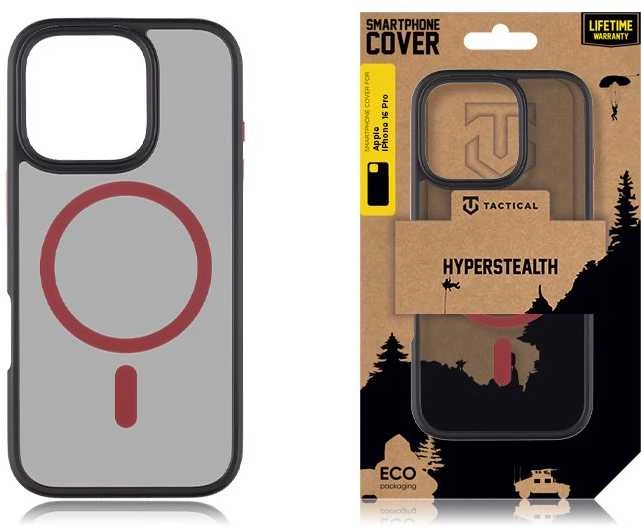 Tactical MagForce Hyperstealth 2.0 dėklas telefonui Apple iPhone 16 Pro juodos ir raudonos spalvos