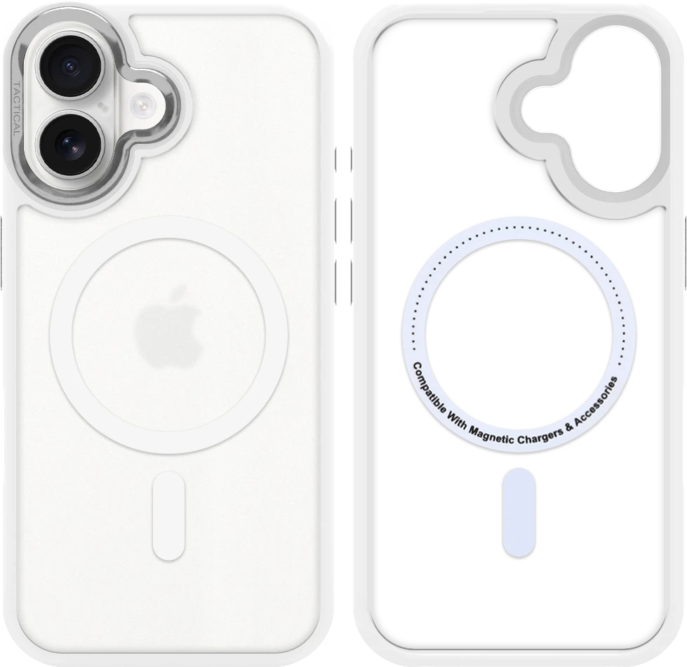 Dėklas Tactical MagForce Hyperstealth 3.0 Cover for Apple iPhone 16 Snow Baltas