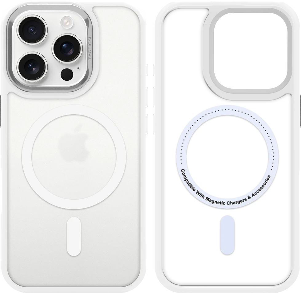 Dėklas Tactical MagForce Hyperstealth 3.0 Cover for Apple iPhone 16 Pro Snow Baltas