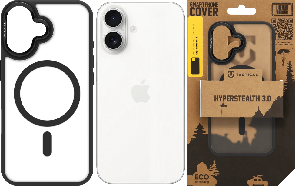Dėklas Tactical MagForce Hyperstealth 3.0 Cover for Apple iPhone 16 Asphalt