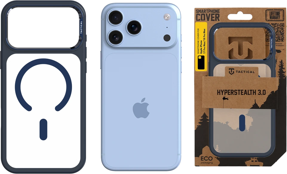 Dėklas Tactical MagForce Hyperstealth 3.0 Cover for Apple iPhone 17 Pro Max/18 Pro Max Deep Mėlyna
