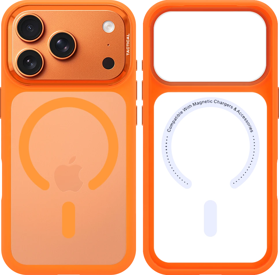 Dėklas Tactical MagForce Hyperstealth 3.0 Cover for Apple iPhone 17 Pro/18 Pro Agent Oranžinis