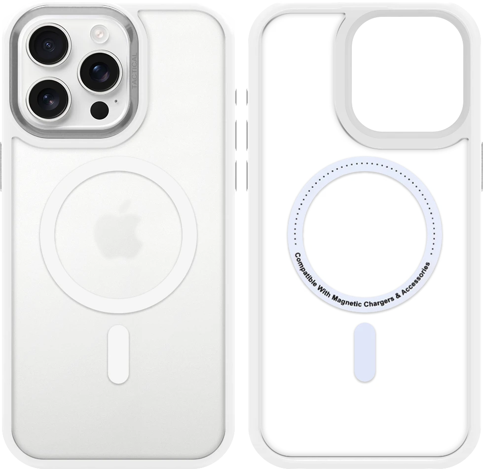 Dėklas Tactical MagForce Hyperstealth 3.0 Cover for Apple iPhone 16 Pro Max Snow Baltas