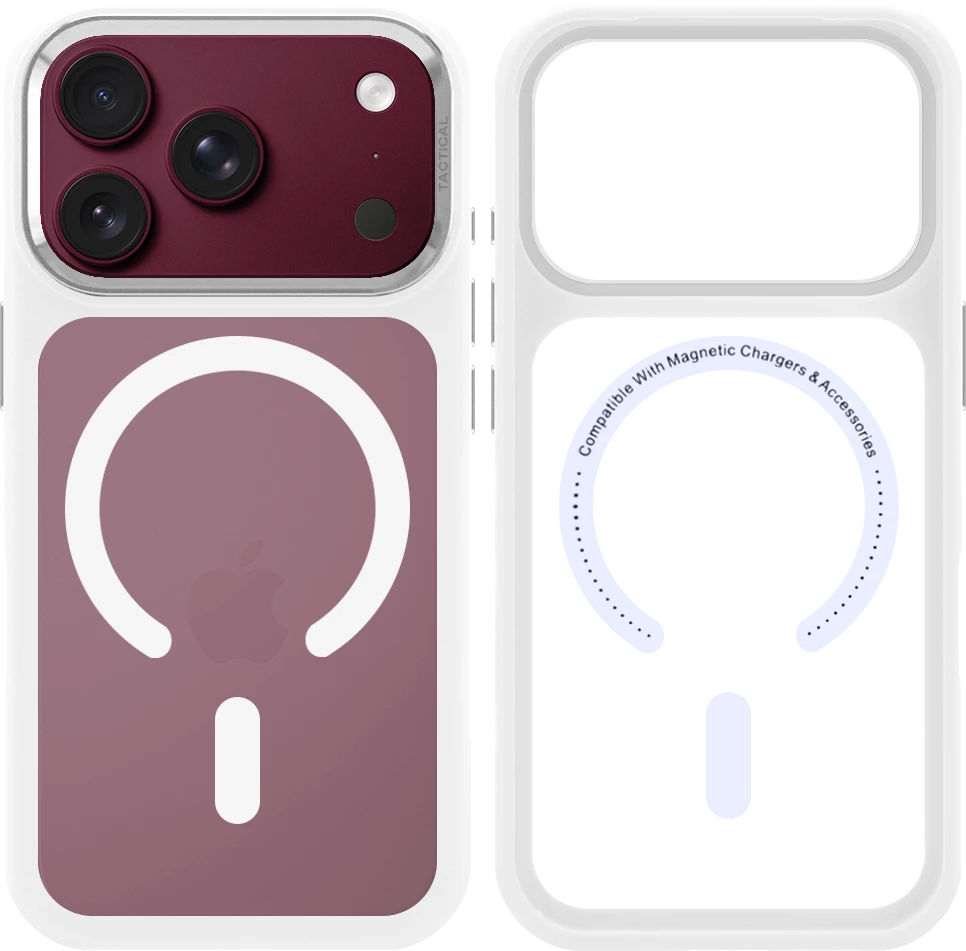 Dėklas Tactical MagForce Hyperstealth 3.0 Cover for Apple iPhone 17 Pro/18 Pro Snow Baltas