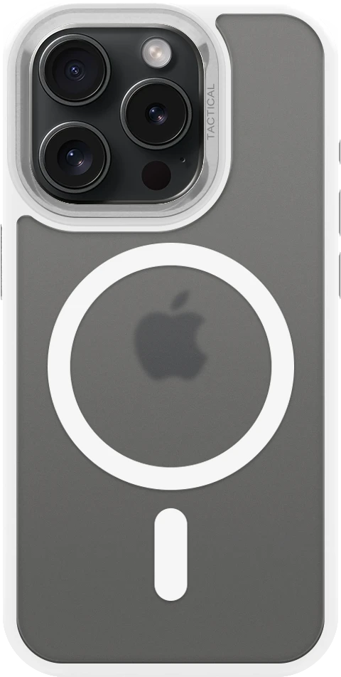 Dėklas Tactical MagForce Hyperstealth 3.0 Cover for Apple iPhone 15 Pro Snow Baltas