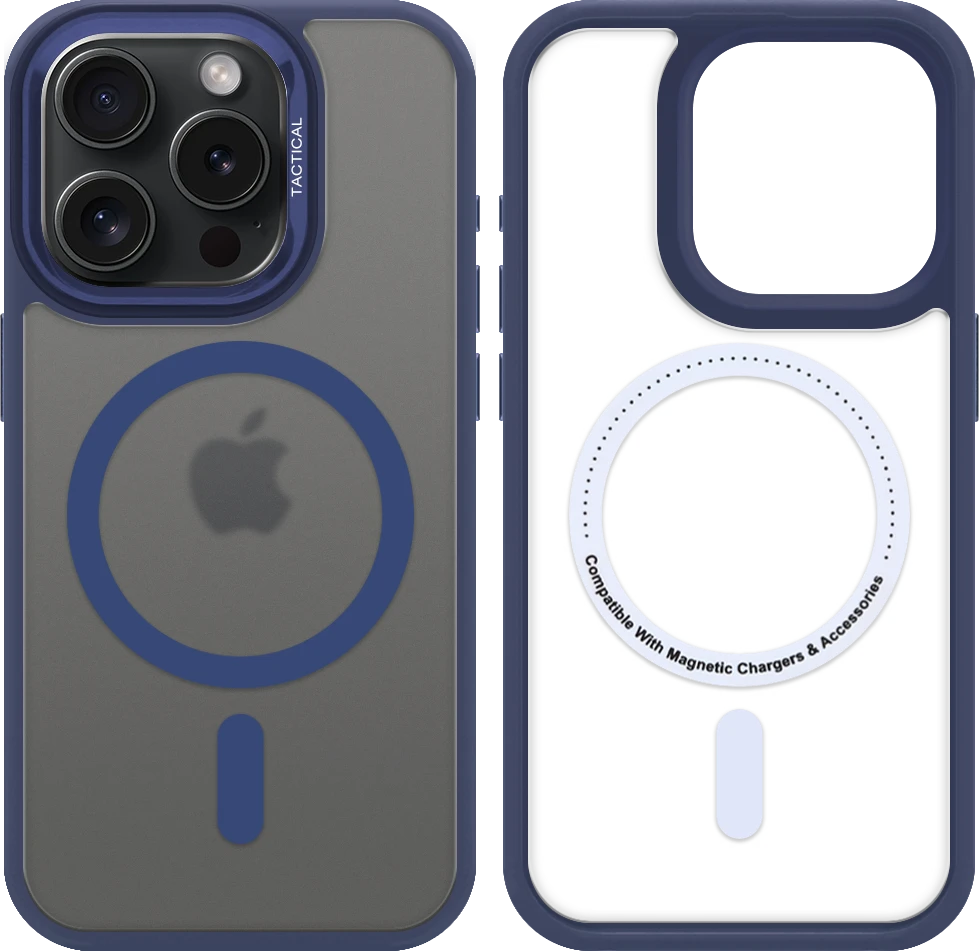 Dėklas Tactical MagForce Hyperstealth 3.0 Cover for Apple iPhone 15 Pro Deep Mėlyna