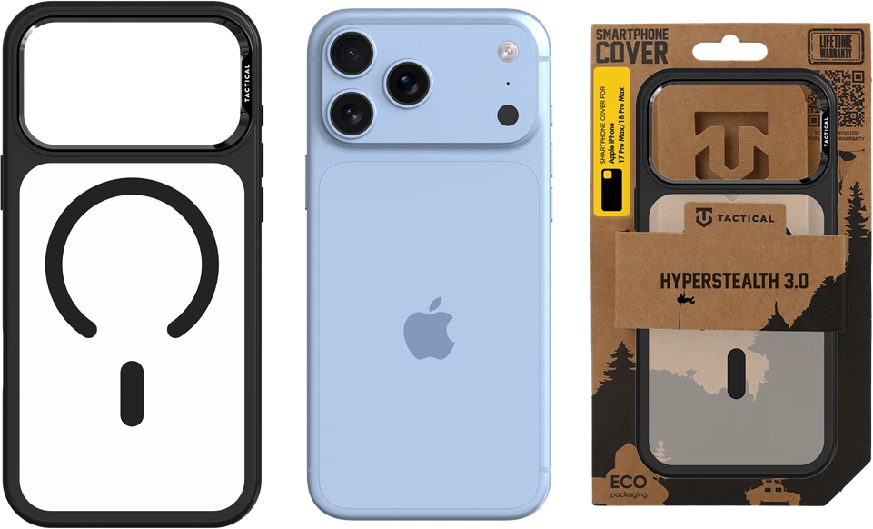 Dėklas Tactical MagForce Hyperstealth 3.0 Cover for Apple iPhone 17 Pro Max/18 Pro Max Asphalt