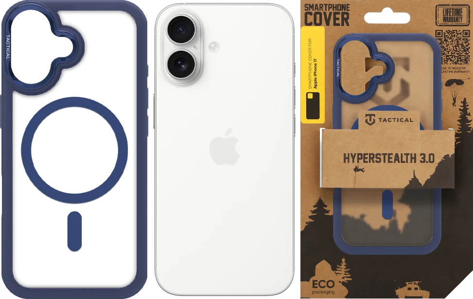 Dėklas Tactical MagForce Hyperstealth 3.0 Cover for Apple iPhone 17 Deep Mėlyna