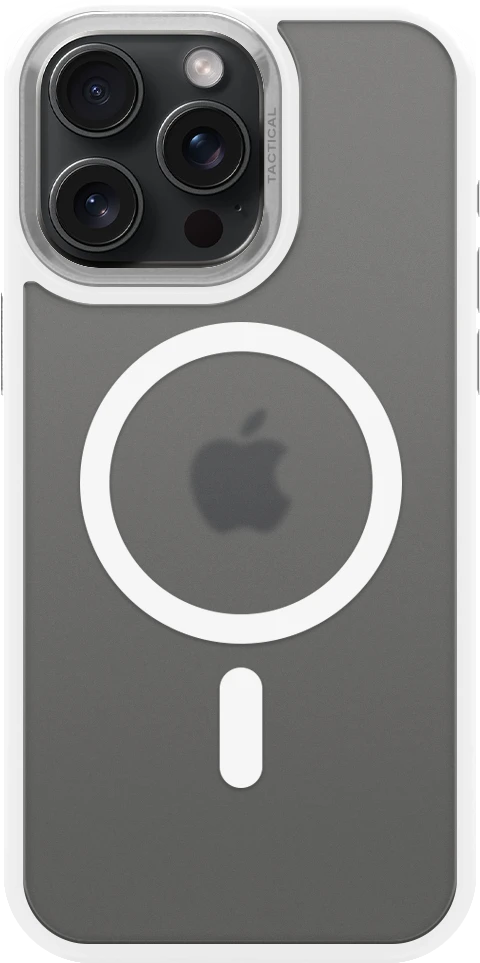 Dėklas Tactical MagForce Hyperstealth 3.0 Cover for Apple iPhone 15 Pro Max Snow Baltas
