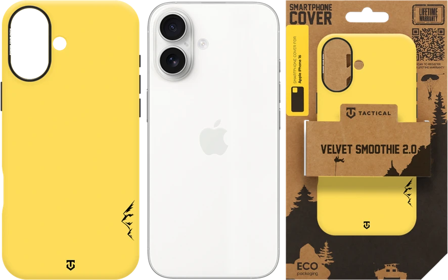 Dėklas Tactical MagForce Velvet Smoothie 2.0 Cover for Apple iPhone 16 Banana