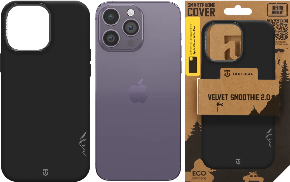 Dėklas Tactical MagForce Velvet Smoothie 2.0 Cover for Apple iPhone 14 Pro Max Asphalt