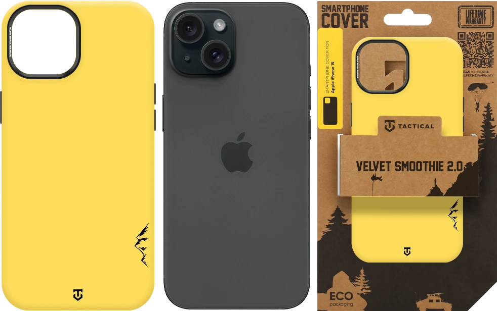 Dėklas Tactical MagForce Velvet Smoothie 2.0 Cover for Apple iPhone 15 Banana