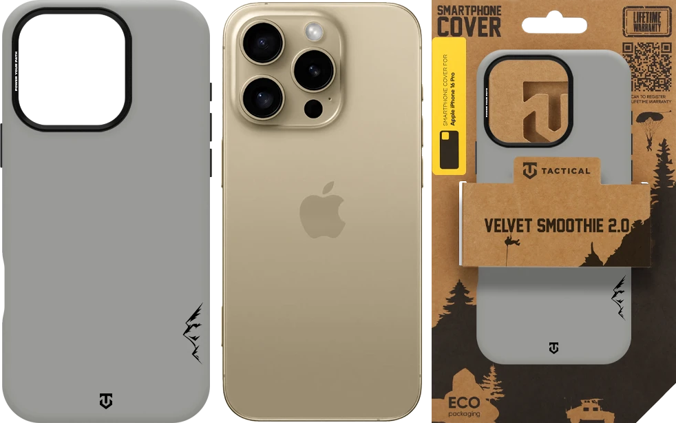 Dėklas Tactical MagForce Velvet Smoothie 2.0 Cover for Apple iPhone 16 Pro Foggy