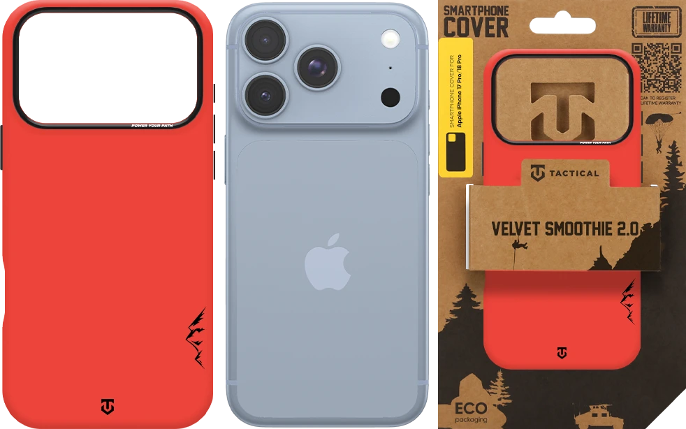 Dėklas Tactical MagForce Velvet Smoothie 2.0 Cover for Apple iPhone 18 Pro/17 Pro Chilli