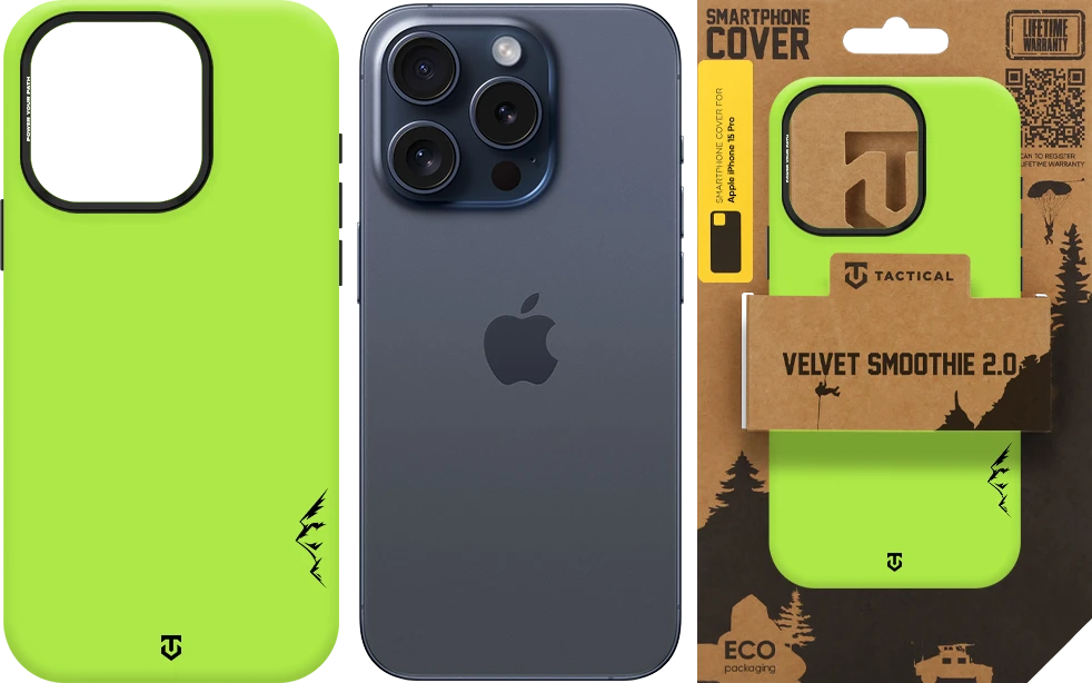 Dėklas Tactical MagForce Velvet Smoothie 2.0 Cover for Apple iPhone 15 Pro Avocado