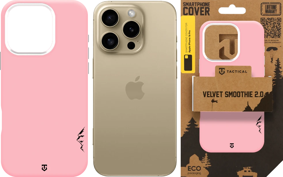 Dėklas Tactical MagForce Velvet Smoothie 2.0 Cover for Apple iPhone 16 Pro Rožinė Panther