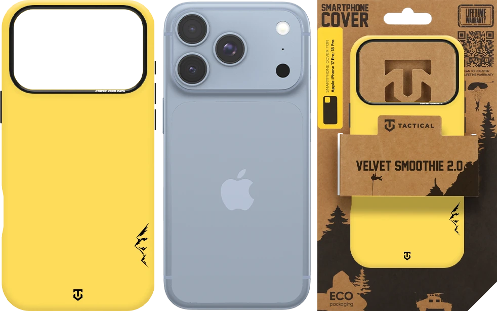 Dėklas Tactical MagForce Velvet Smoothie 2.0 Cover for Apple iPhone 18 Pro/17 Pro Banana