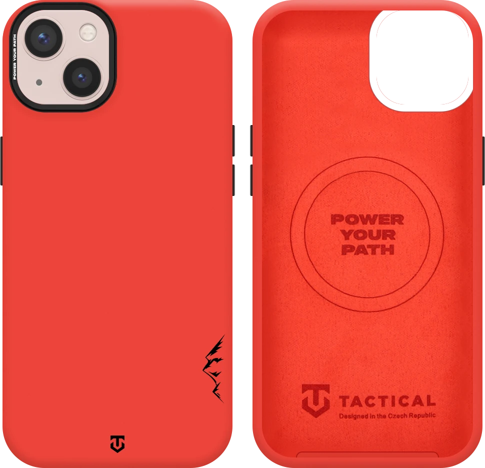 Dėklas Tactical MagForce Velvet Smoothie 2.0 phone case with MagSafe support for iPhone 13 red