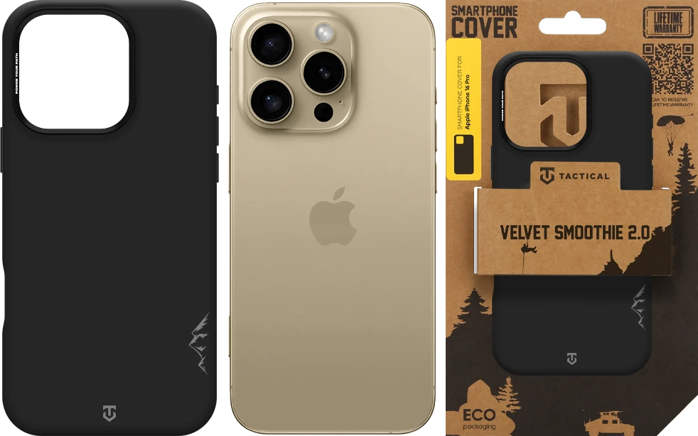 Dėklas Tactical MagForce Velvet Smoothie 2.0 Cover for Apple iPhone 16 Pro Asphalt