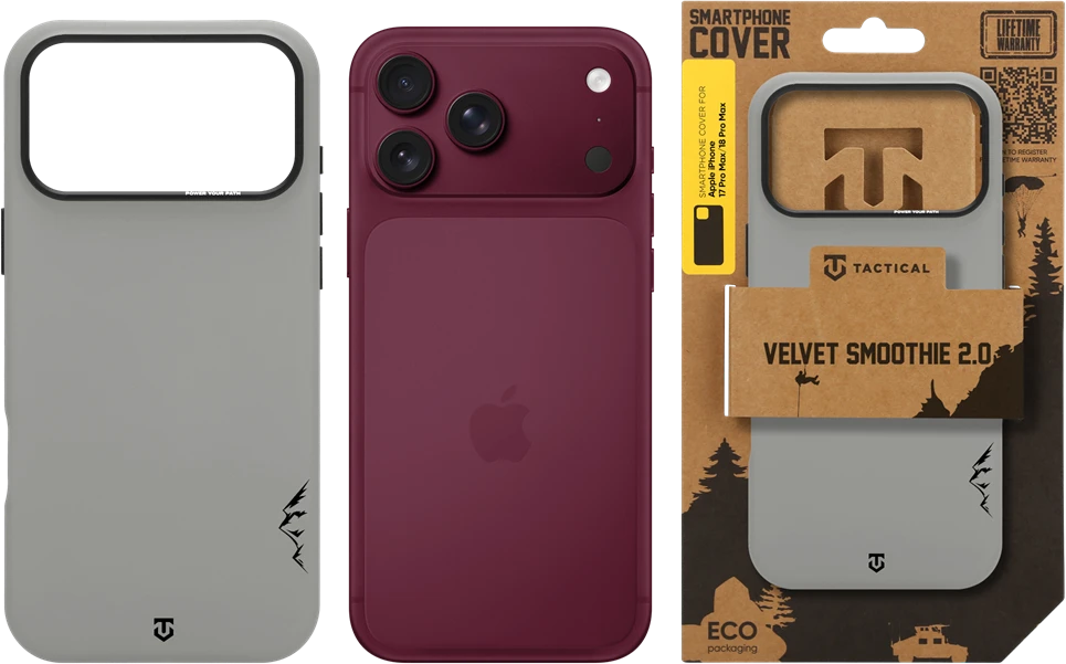 Dėklas Tactical MagForce Velvet Smoothie 2.0 Cover for Apple iPhone 18 Pro Max/17 Pro Max Foggy
