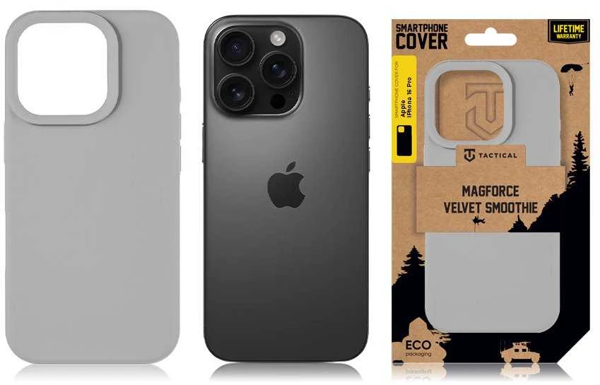 Tactical MagForce Velvet Smoothie dėklas skirtas Apple iPhone 16 Pro Foggy
