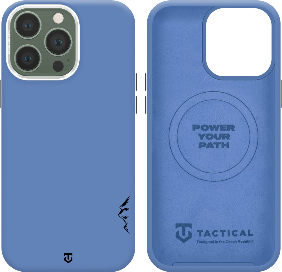 Tactical MagForce Velvet Smoothie 2.0 telefono dėklas su MagSafe palaikymu iPhone 13 Pro mėlynas