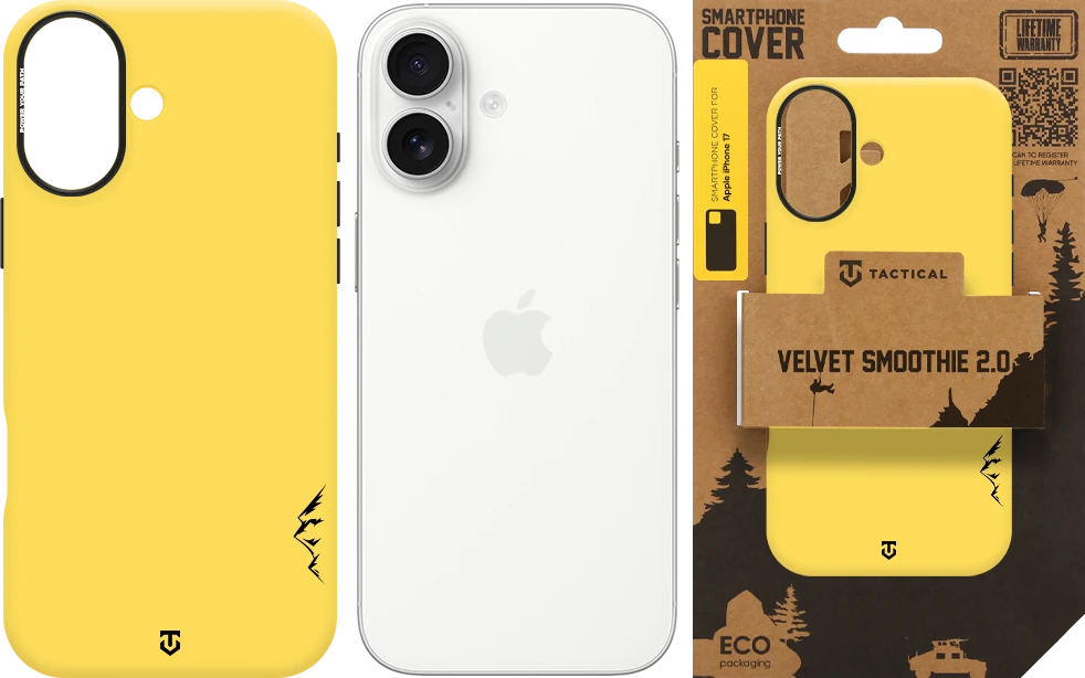 Dėklas Tactical MagForce Velvet Smoothie 2.0 Cover for Apple iPhone 17 Banana