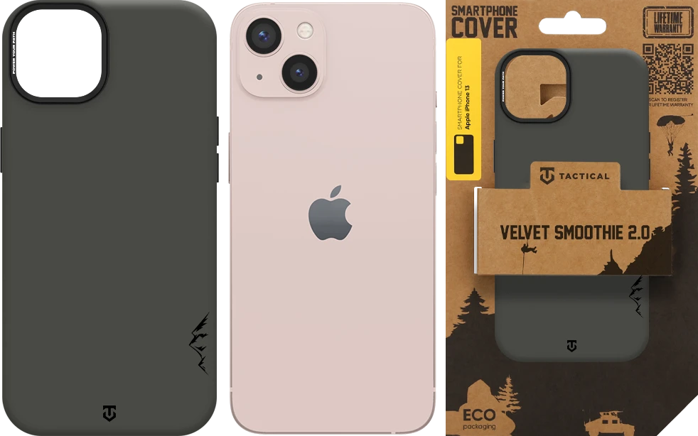 Dėklas Tactical MagForce Velvet Smoothie 2.0 phone case with MagSafe support for iPhone 13 juodas
