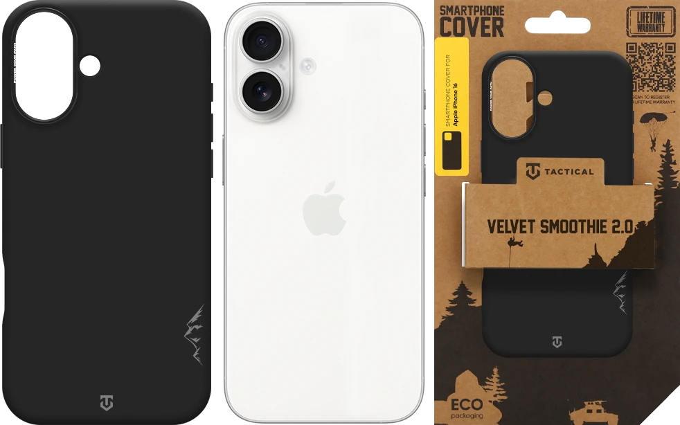 Dėklas Tactical MagForce Velvet Smoothie Cover 2.0 for Apple iPhone 16 Asphalt