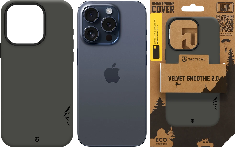 Dėklas Tactical MagForce Velvet Smoothie 2.0 Cover for Apple iPhone 15 Pro Bazooka