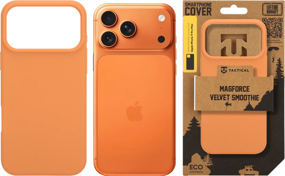 Tactical MagForce Velvet Smoothie dėklas skirtas Apple iPhone 17 Pro Max Agent Oranžinis