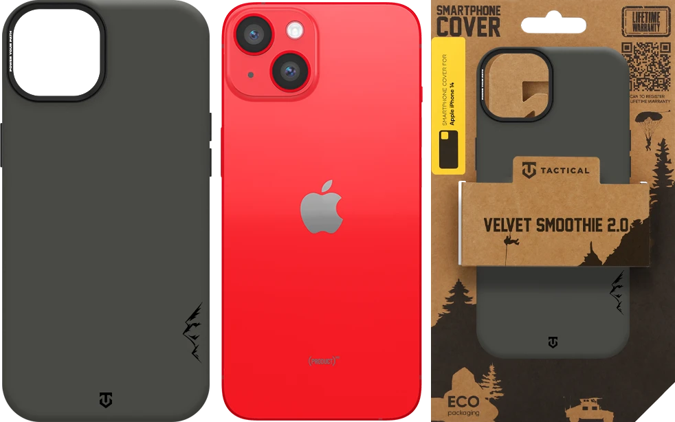 Dėklas Tactical MagForce Velvet Smoothie 2.0 phone case with MagSafe support for iPhone 14 juodas