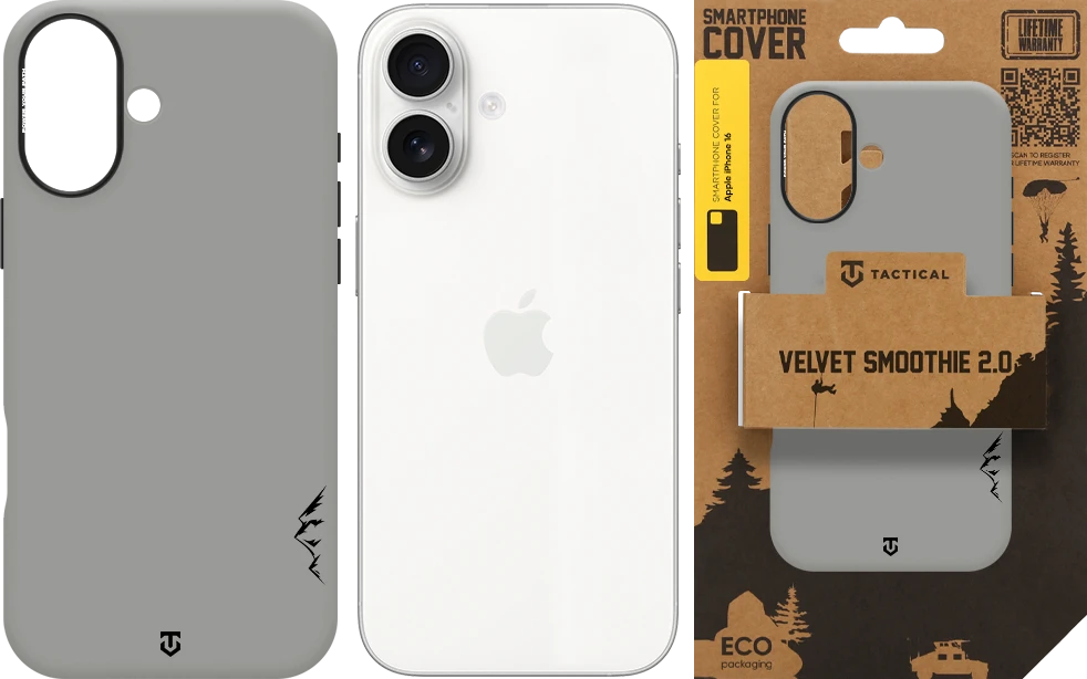 Dėklas Tactical MagForce Velvet Smoothie 2.0 Cover for Apple iPhone 16 Foggy