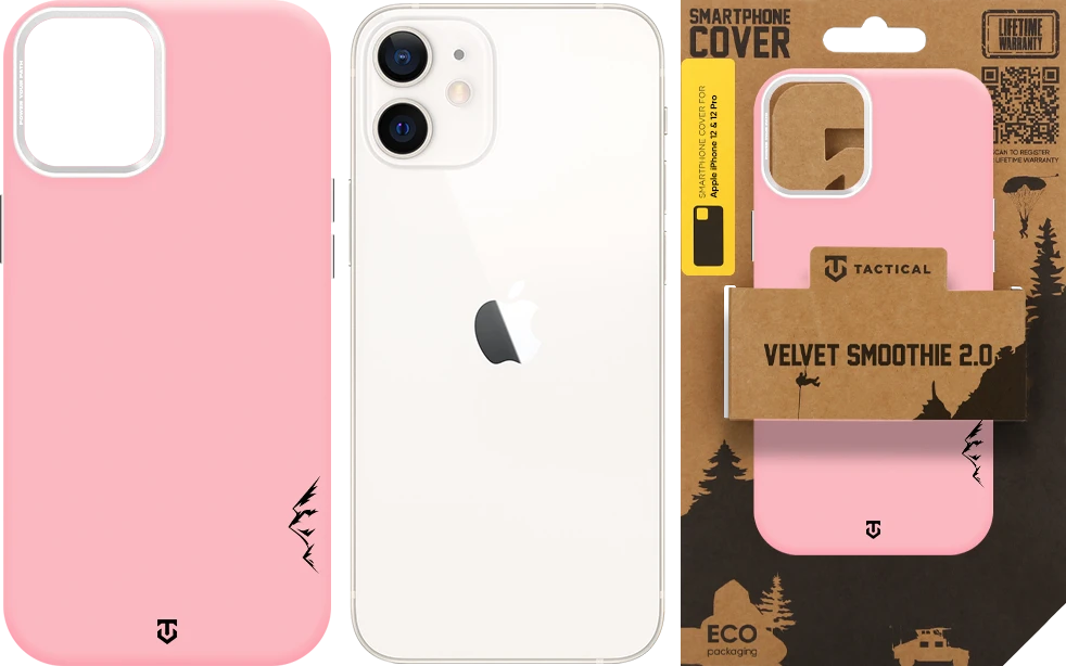 Tactical MagForce Velvet Smoothie 2.0 dėklas Apple iPhone 12/12 Pro rausvas pantera