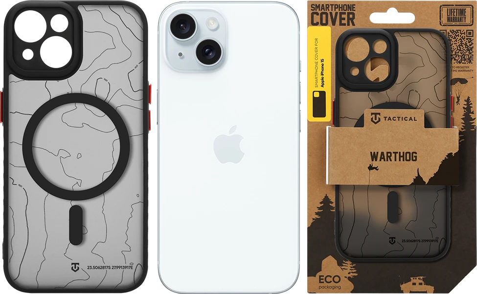 Dėklas Tactical MagForce Warthog Cover for Apple iPhone 15 Asphalt