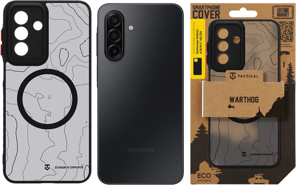 Dėklas Tactical MagForce Warthog Cover for Samsung Galaxy A 18 / A17 Asphalt