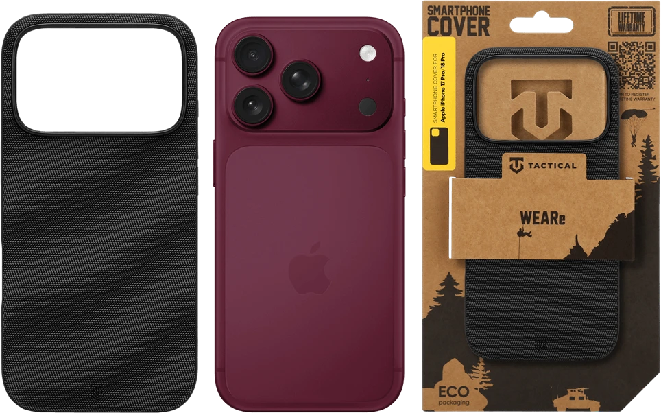 Tactical MagForce WEARe dėklas, skirtas Apple iPhone 17 Pro/18 Pro – juodas.